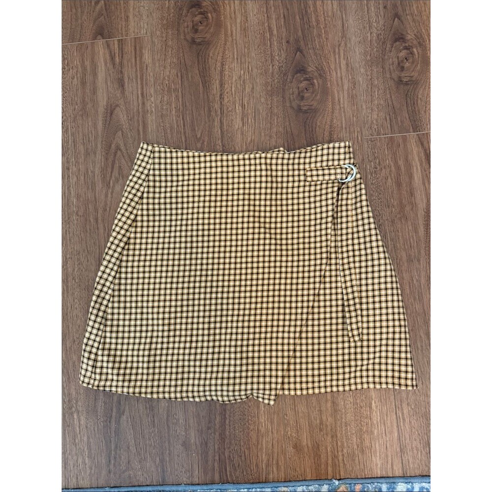 Cotton On Yellow and Black Gingham Mini Skirt